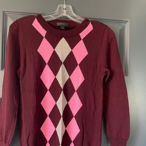 J. Crew Argyle Tippi Sweater, size small